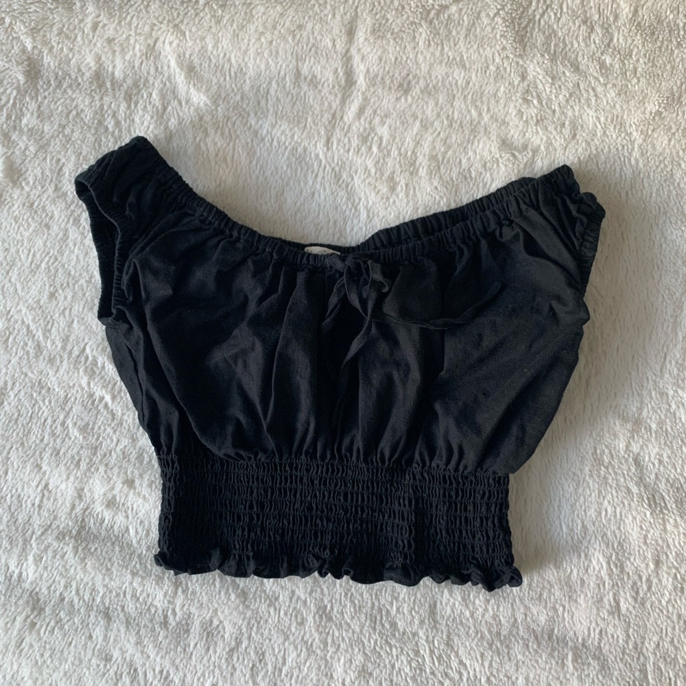 Brandy Melville John Galt black milkmaid top